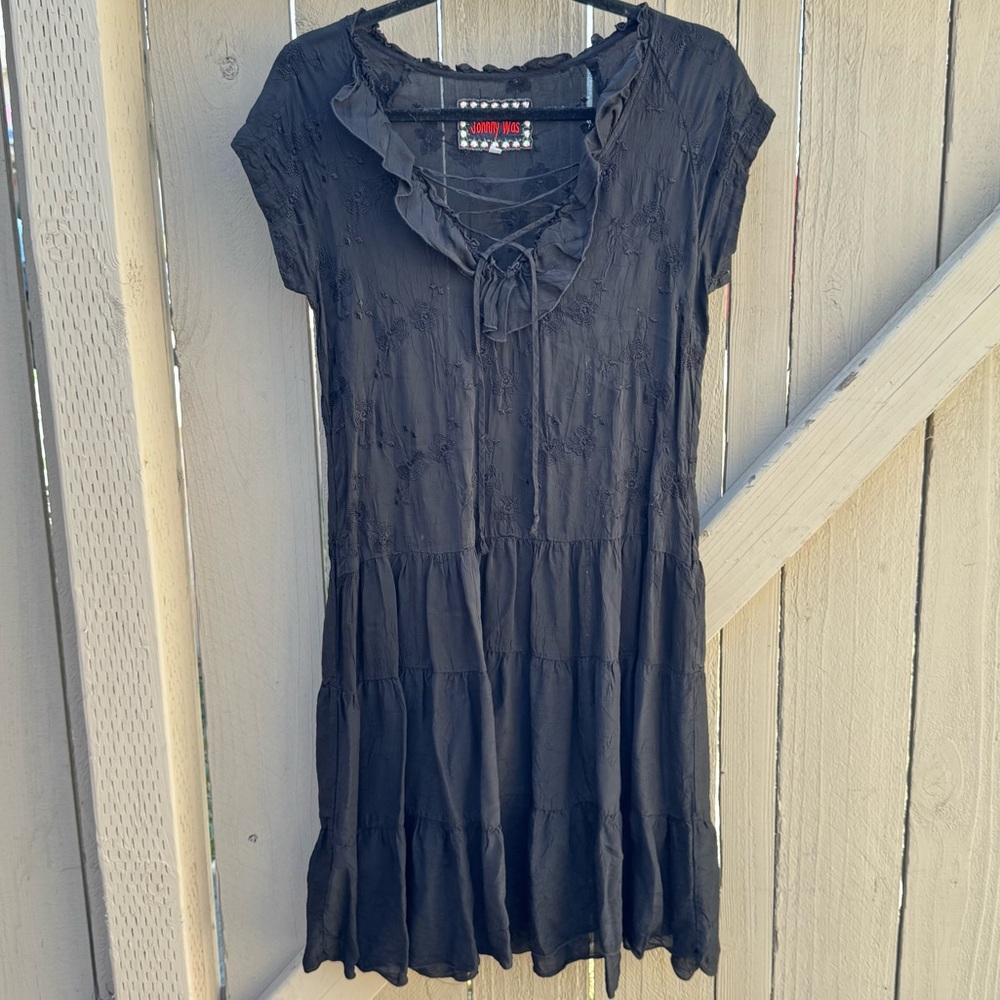 Johnny Was Black Boho Dress